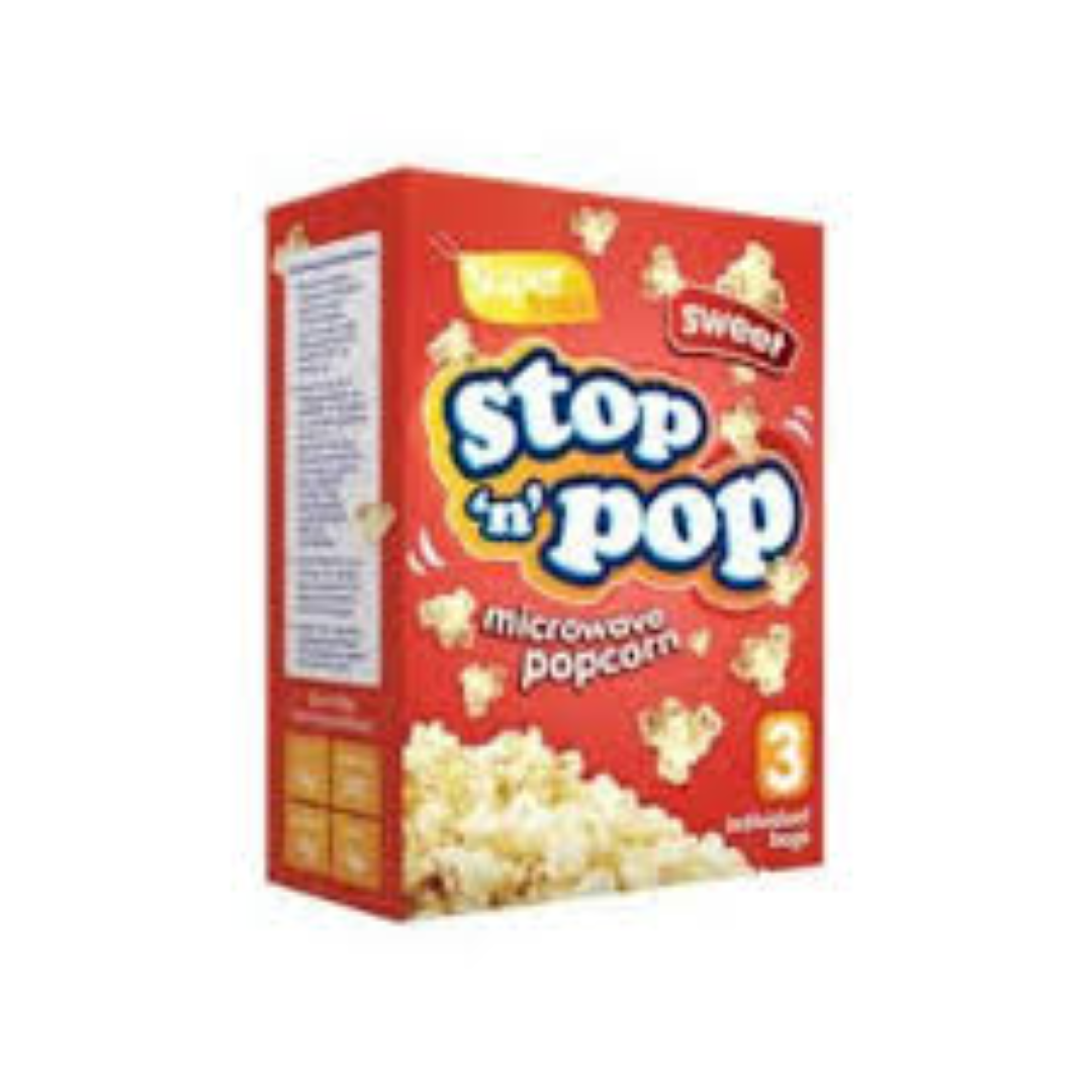 STOP N POP MICROWAVE POP CORN SWEET 255G